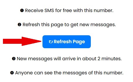 Refresh page and your sms will appear